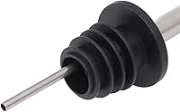 Vista 8 de 24 piezas de acero inoxidable vertedores de botellas de plástico negro cubierta de sombrero para boca de vino tinto pequeño tapón de botella de vino