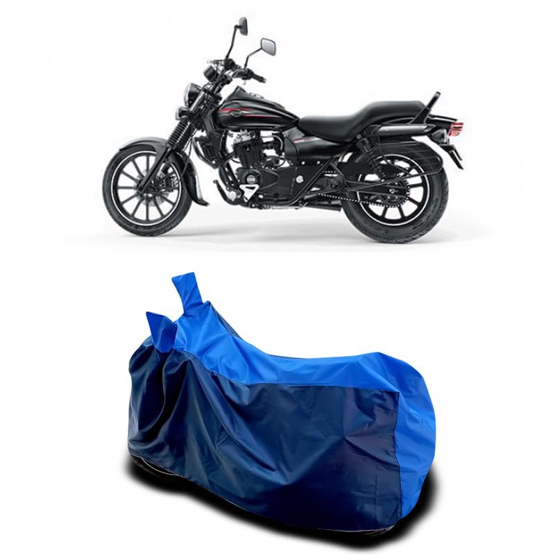 Image of DUFFEL-Two Wheeler Bike Body Cover Compatible for Bajaj Avenger 400 Heat Protectio /UV-Rays /Birds Dropping /DustProof /Waterproof All Variants [Nevay Blue]
