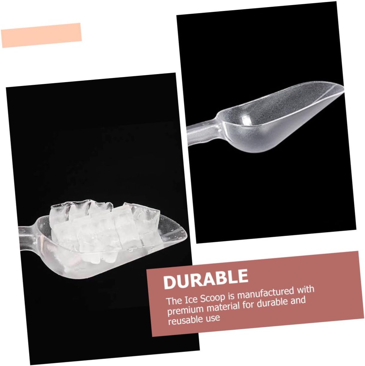VOSAREA 8pcs Plastic Multi-function Food Scoop for Kitchen and Pet Food Dishwasher Safe Ice and Flour Shovel Ergonomic Design for Easy Use