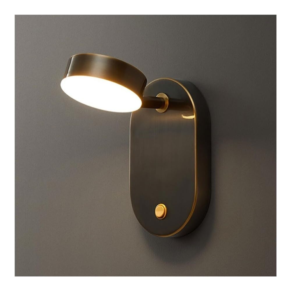 Applique murale liseuse dimmable et orientable en cuivre brossé