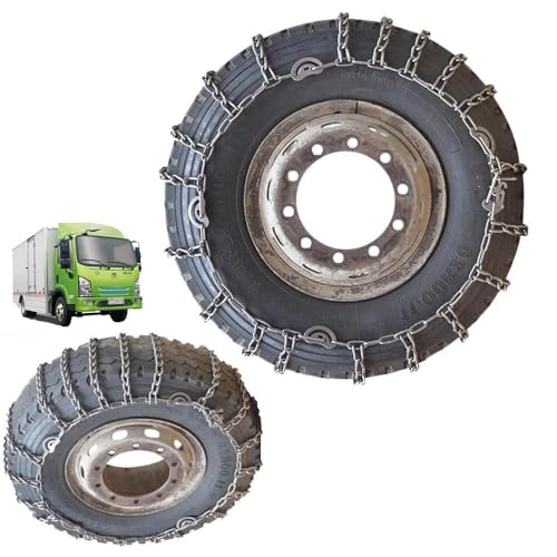 9mm Set of 2 Snow Tire Chains for Car SUV Pickup Trucks Van Trucks ATV Semi Trucks Light Truck Heavy Goods Vehicles in Snow, Ice, Sand and Mud 235/75R17.5 9mm 315/70R22.5