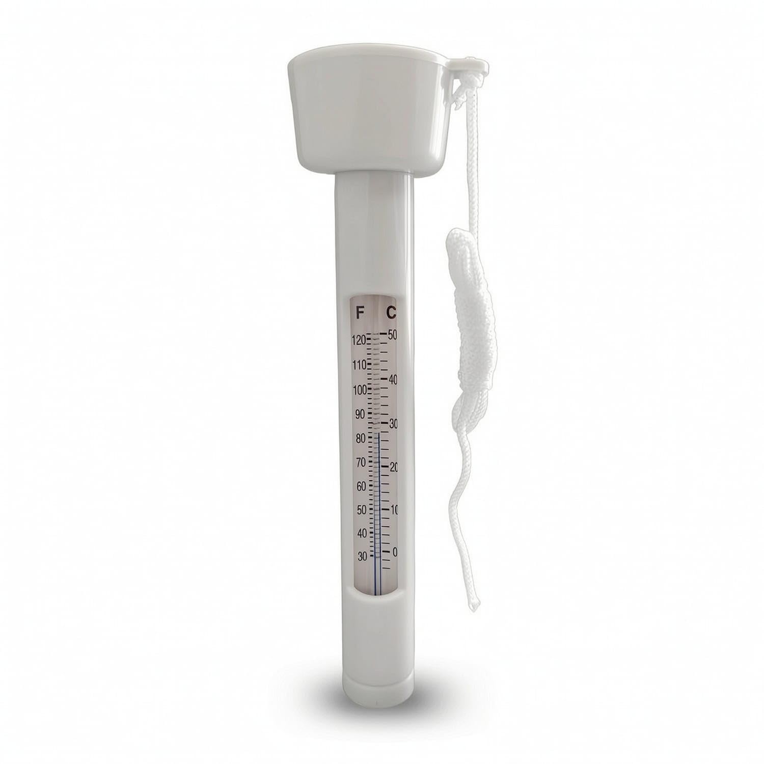 Easy-to-Read Floating Pool Thermometer Dual-Scale Pool Thermometer with Tether Shatterproof Accurate for Swimming Pools, Hot Tubs, Spas, Aquatic Life Habitat Ponds, White-picture-11