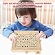 GOTHINK Holz Labyrinth Spiel, Murmel-Kipplabyrinth-Spielbrett, Tisch-Balance-Spiel und Spielzeug für Kinder und Erwachsene