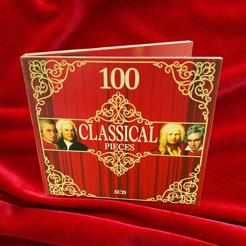 5 CD 100 Classical Music Pieces, Baroque, Classical, Romantic, Piano and Strings Music, Mozart, Chopin, Bach…