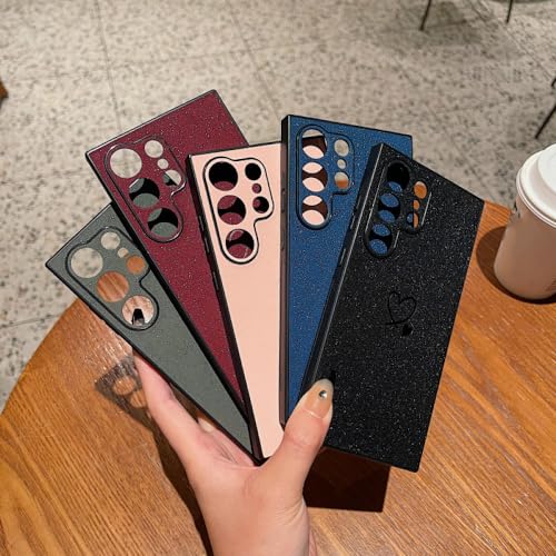 Coque Samsung S23 Plus idée cadeau romantique paillettes grises