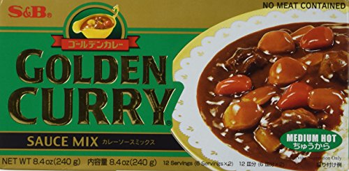 S & B Golden Curry, Med/Hot, 8.4-Ounce Units (Pack of 10)