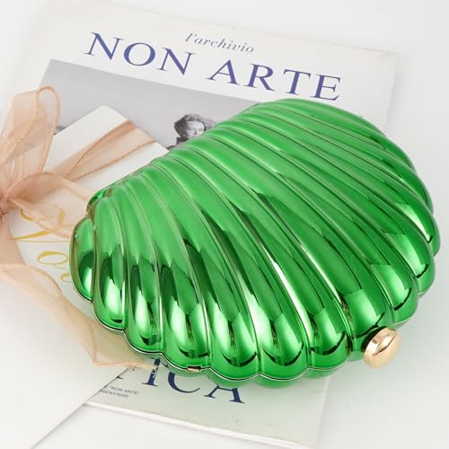 Image of Women Seashell Evening Bag Purse Mermaid Chain Strap Clutch Handbag Shoulder Bag | Seashell