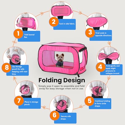 Beatrice Home Fashions Portátil, dobrável, para animais de estimação, para cães e gatos, 91 cm C x 5