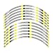 Jantes Moto Autocollants 8 Style Autocollants de Jante de Pneu de Roue de Moto Roue de 17 Pouces pour Yama-ha FZ1 FZ6 FZ-07 FZ8 FZ-09 FZ-10 FZS1000 FAZER (Couleur : Yellow b)