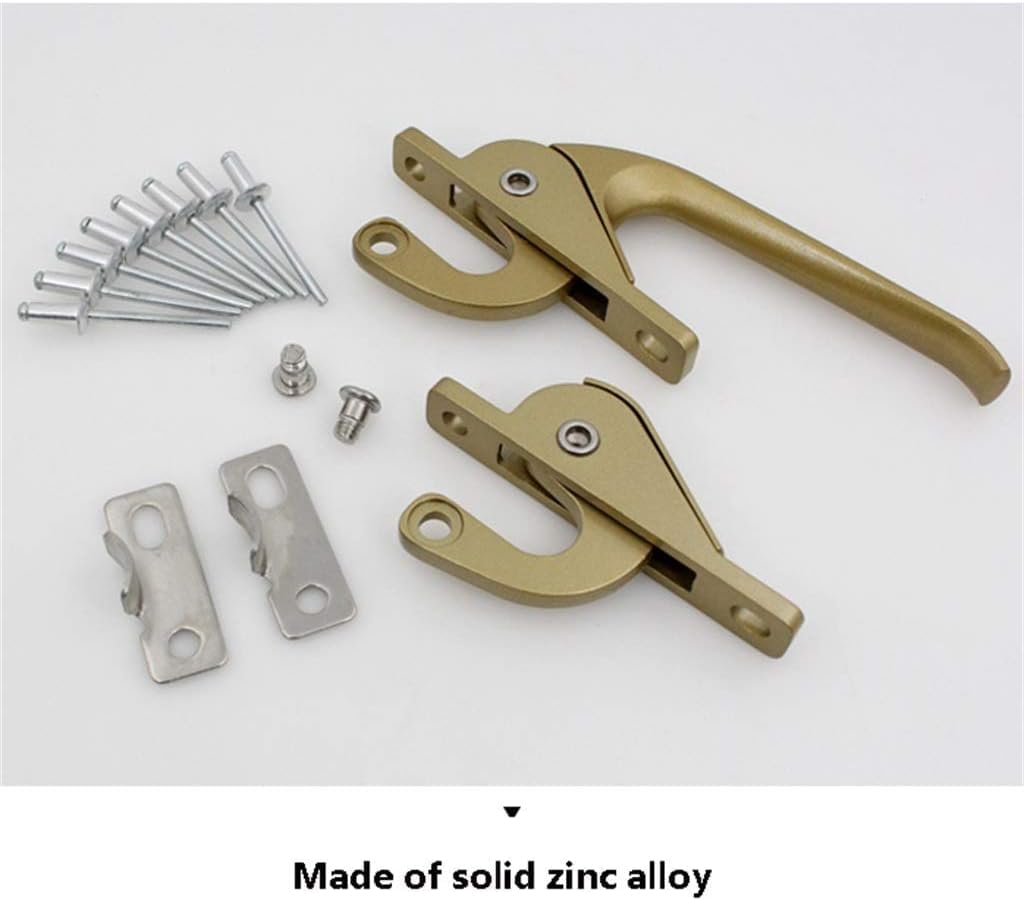 window handle， Up and Down Linkage Handle Rivet Old Fashioned Outside Window Lock Drive Alloy(Groen)
