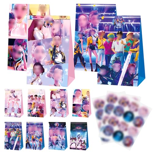 ZXTGBQ Bolsas CumpleañOs Infantil, Bolsas Regalo, 12 bolsas de