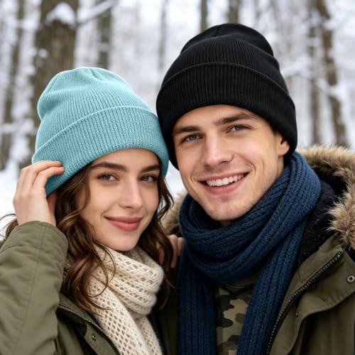 Image of ZOORON Beanie for Men Women Slouchy Winter Beanie Hats Cuffed Skull Caps