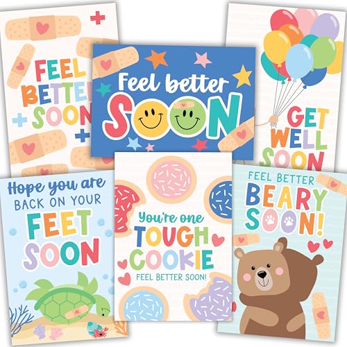 Carte Get Well Soon amusante avec enveloppe pour rétablissement femme x24