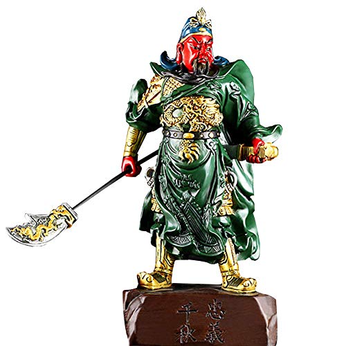 Statue de Guan Yu verte : décoration Feng Shui pour votre salon