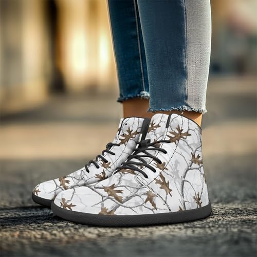 Image of Fashion Print Womens Mens High Top Barefoot Sneakers Flat Shoes