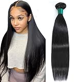 AUTTO Hair Unprocessed Peruvian Virgin Hair Straight Hair One Bundle 24inch Virgin Human Hair Weave