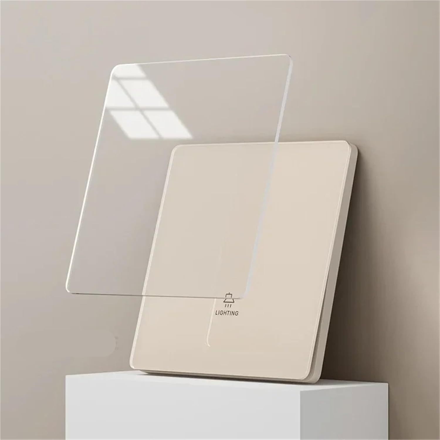 Włącznik ścienny, Panel ścienny z włącznikiem światła ze szkła hartowanego 1-4 Gang 1-2-drożny przycisk 220 V 88 mm x 86(4gang,2Way)