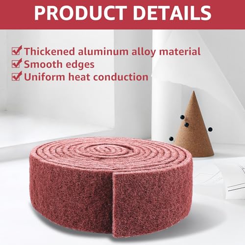 ZOFUN Schleifvlies Metall Schleifvlies Holz, 5.7 M x 90MM Korn 240 Schleifvlies Schleifvliesrolle, Rosa Schleifvliesrolle Poliervlies Schleifflies für Holz, Metall, Edelstahl, uvm