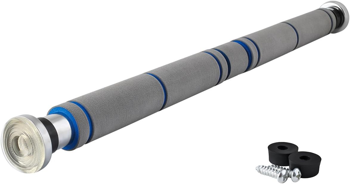 ISO TRADE Pull-up Bar for Doorway Chin up Bar Sport Workout Body Training Fitness Heavy Duty Home Gym Steel Adjustable 60-100 cm 5245