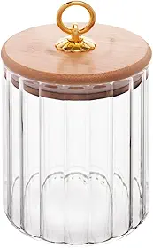WOLFF - Porta Mantimento de Vidro Borossilicato com Tampa de Bambu Classic 550ml