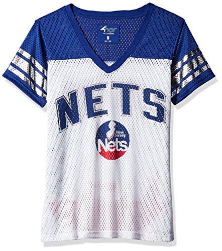NBA New Jersey Nets Women's All American Mesh Tee, Small, White