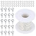 Produktbild Coolty 10M Lange Kabel Kette Halskette, DIY Link Kette Halsketten mit 20 Karabiner Verschlüsse und 50 Sprung Ringe für Schmuck Basteln Herstellung(Silber)