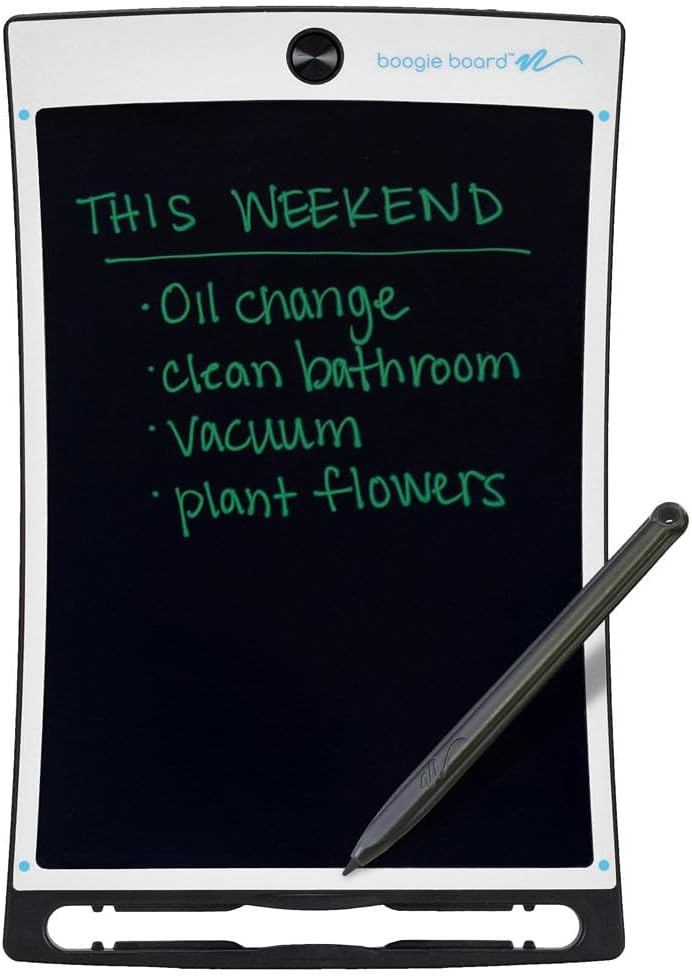 Boogie Board Jot Reusable Writing Tablet 8.5 LCD Screen Instant Erase Stylus Pen Magnets Kickstand -Perfect for Writing Drawing Digital Notetaking