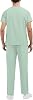 Set de scrub para hombre, top con cuello en V y 3 bolsillos, pantalón cargo, uniforme médico resistente a arrugas, set de scrub para hombre 5