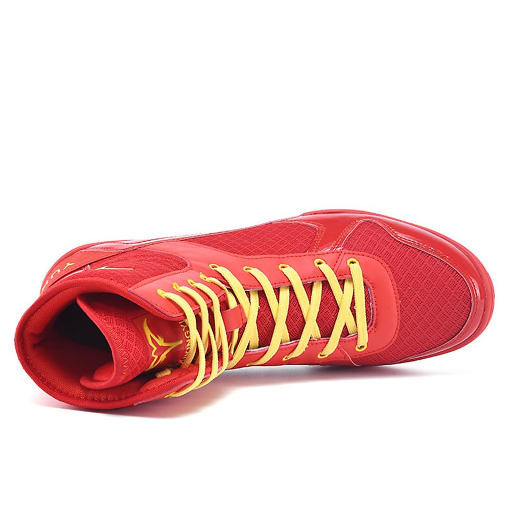Botas De Boxeo De Caña Alta para Hombre Y Mujer, Transpirables, Entrenadoras, Cómodas, Antideslizantes, para Lucha, Fitness Y Competición