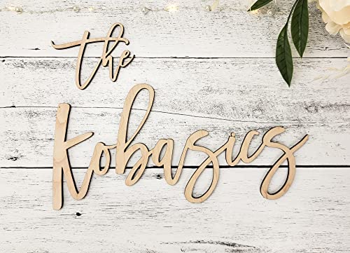 Custom Wood Word Sign, Wall Decor, Personalized Wooden Wall Art, Any cursive word or name sign