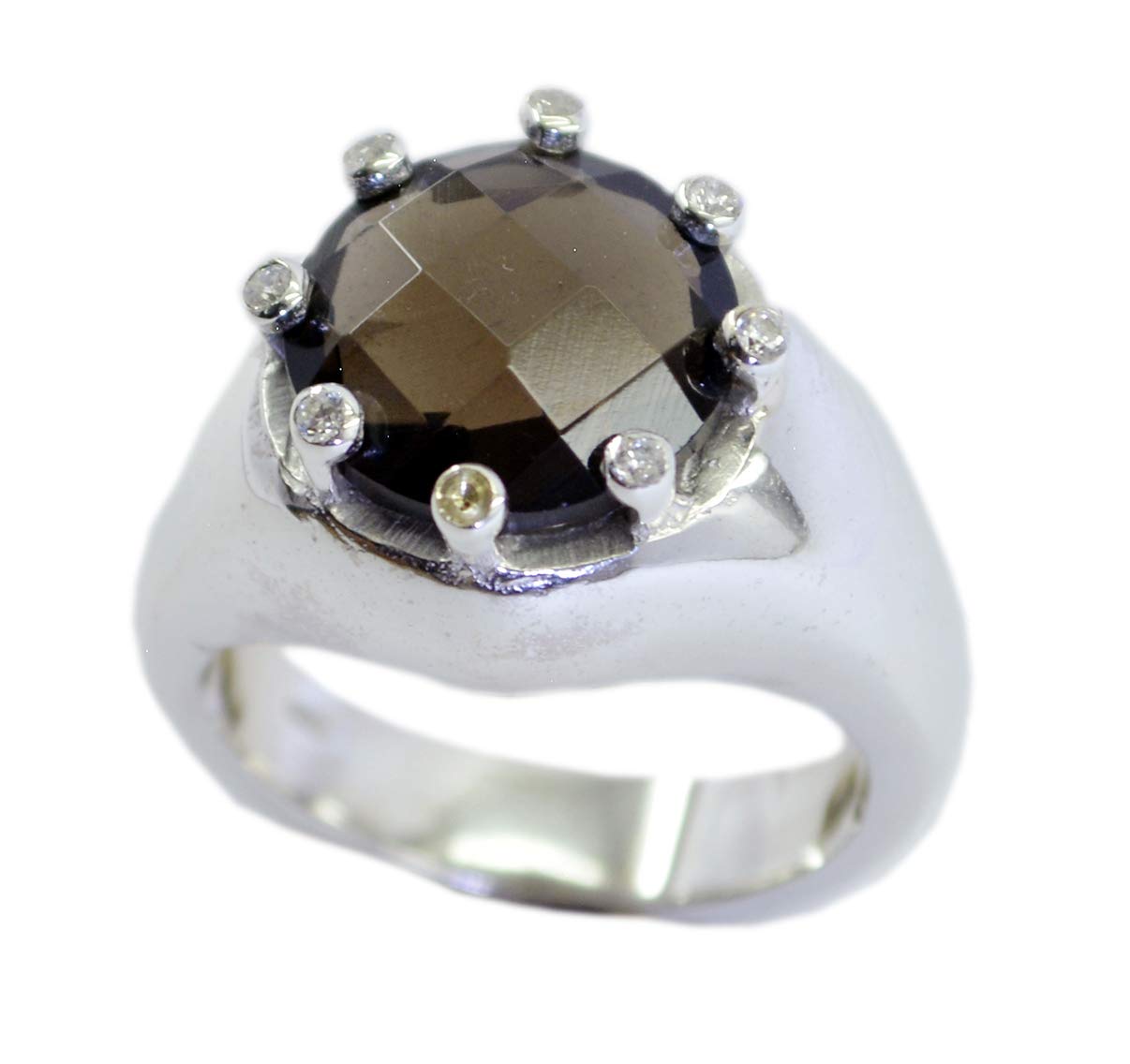Bague quartz fumé marron, le bijou idéal pour vos tenues d'automne