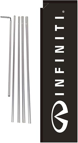 Miniatura 7 de CPO Advertising - Letrero rectangular de plumas con kit de poste y punta de tierra, color negro, compatible con letreros de Lexus