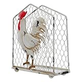 BESPORTBLE Servilletero Campestre de Metal Diseño de Ave Grande, Dispensador de Servilletas Vintage para Cocina y Comedor, Soporte Estable de Alambre para Mesa, Uso Rústico en Hogar