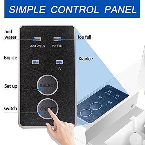 Fabricadora de hielo eléctrica de 15 kg/día, con pantalla LED y forma redonda (cubos), para hogar y cafeterías, certificada CE/FCC miniatura 3