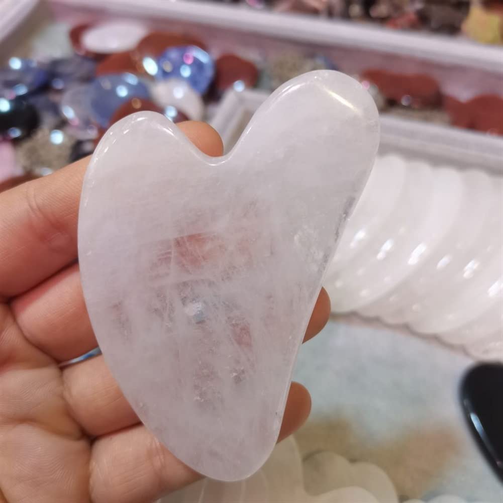 Decoración del hogar Natural Baijing Jade Gua Sha Tabla de afeitar Afeitar Ojo Gua Sha Herramienta de masaje Cuidado de la salud Belleza Acupoint Board Masajeador s decoración de la habitación