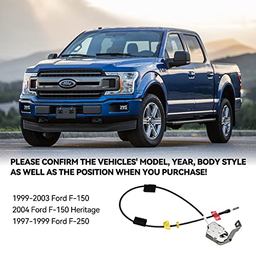 Image of SYERAL Door Latch Cable Passenger Side Rear Right 6L3Z-18264A26-A Compatible with Ford1997-2003 F-150,1997-1999 F-250 Extended Cab Rear Upper Door Latch Lock Cable Assembly