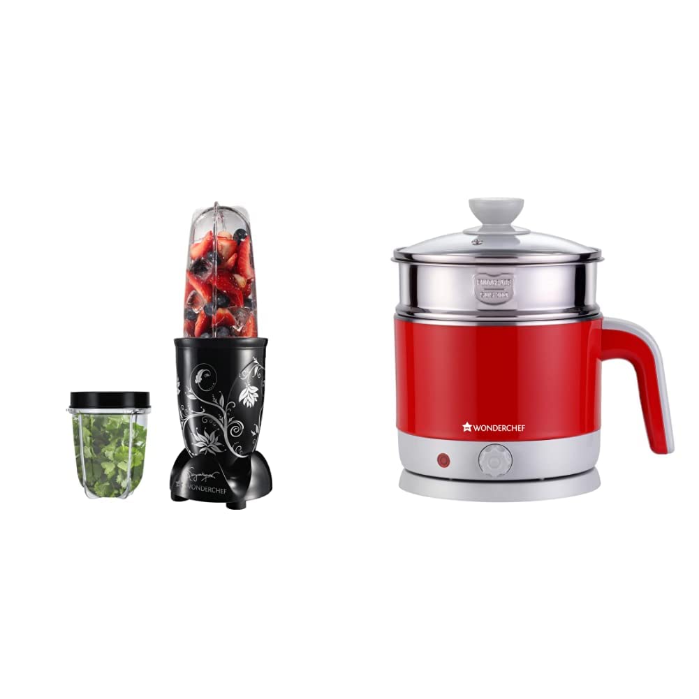 Buy Wonderchef NutriBlend 400 Watts Mixer Grinder with 2 Jars (Black