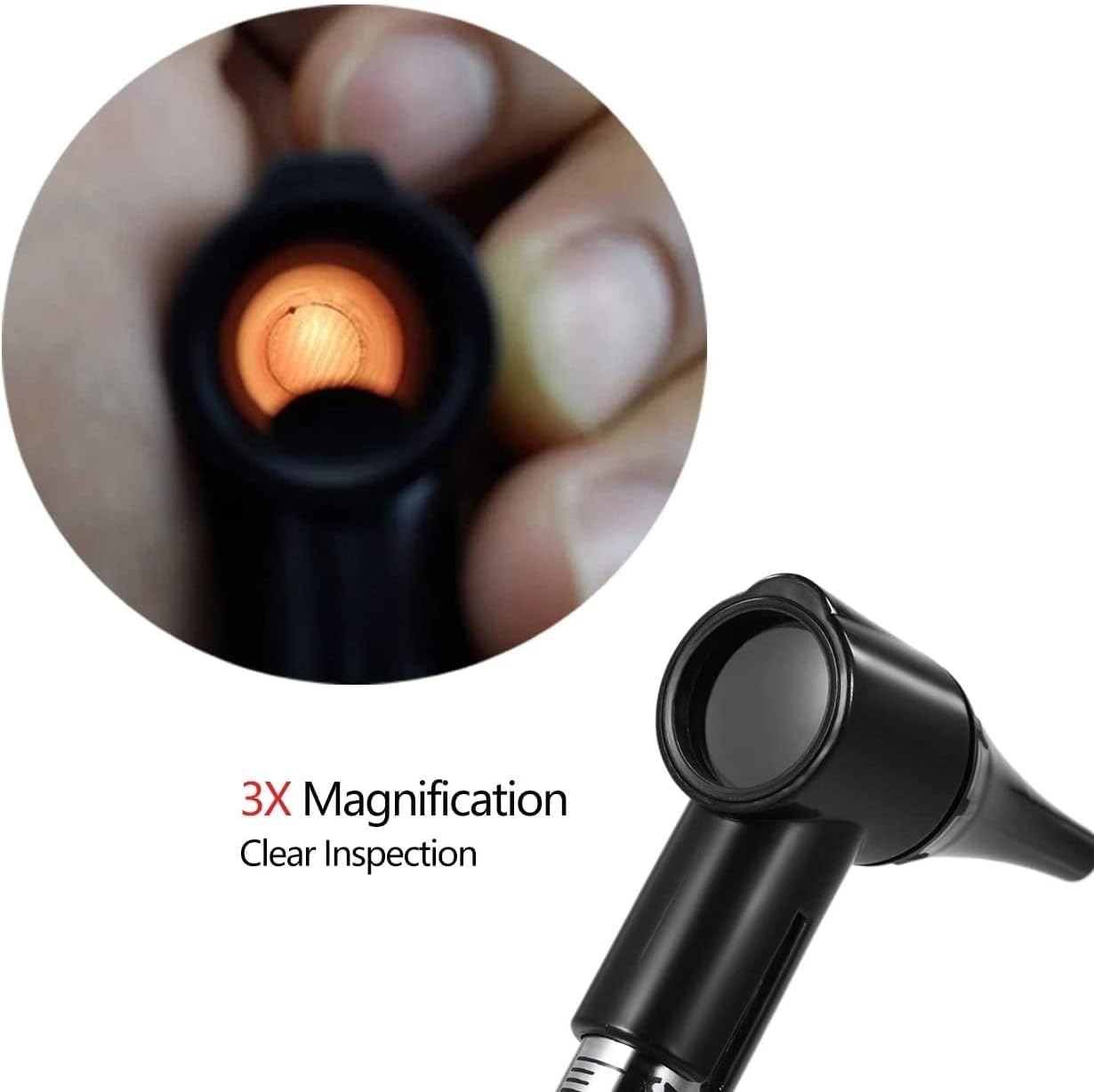 Veterinary Otoscope LED Otoscopes for Pets, Dogs and Cats, Professional Veterinary Ear Scope Kits with Light, Comes with Ear Accessories in 4 Sizes, Suitable for 5