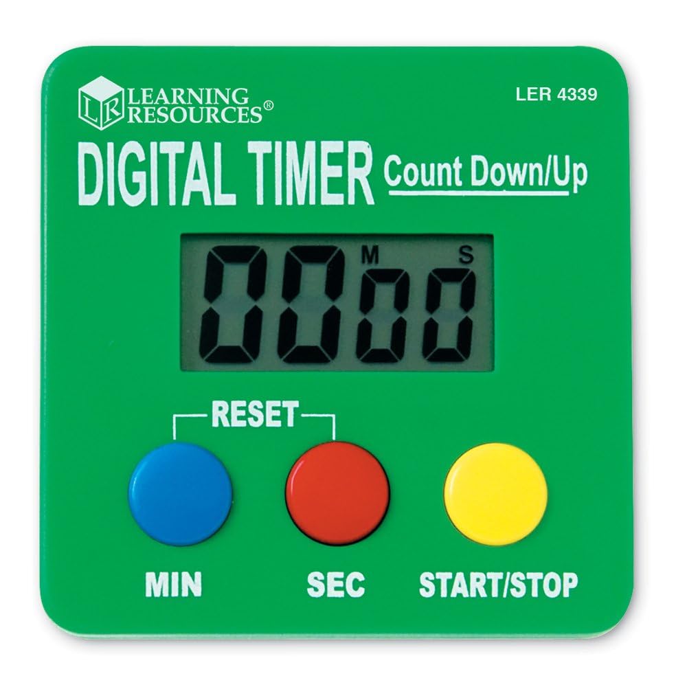 Learning Resources LER4339 Digital Timer, Count Down/Up, Multicolor, 2.75 "x 2.75" - Image 3