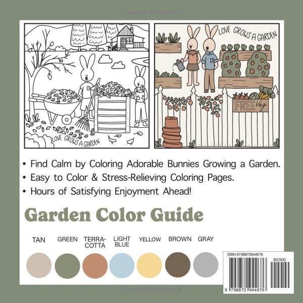 The Dogwoods Grow a Garden Coloring Book: Adorable & Easy Adult & Kids Color Book Stress-Relieving Aesthetic with Cute Animals image 3