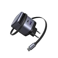 UGREEN Nexode 45W Caricatore USB C GaN con Cavo Retrattile Ricarica Rapida