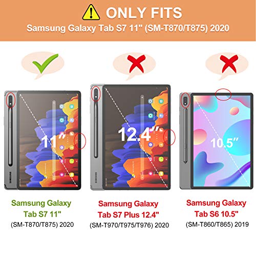 Infiland Galaxy Tab S8/ Tab S7 Case, Multi-Angle Business Folio Cover Built In Pocket Fit Samsung Galaxy Tab S8/ Tab S7 11-Inch Sm-X700/ X706/ T870/ T875/ T876 Tablet [Auto Wake/Sleep], Grey #TOP1