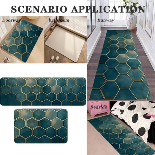 Alfombras de cocina lavables para transformar tu pasillo, comedor y lavandería con estilo teal 3
