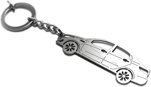 Llavero con anillo para KIA Rio III 4D llave colgante cadena regalo automóvil diseño accesorios láser corte hogar llave, plateado