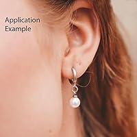 Vista 4 de Adabele - 20 ganchos redondos dorados hipoalergénicos resistentes al deslustre de 0.55 pulgadas (0.551 in), ganchos para aretes de 0.118 in, cierre