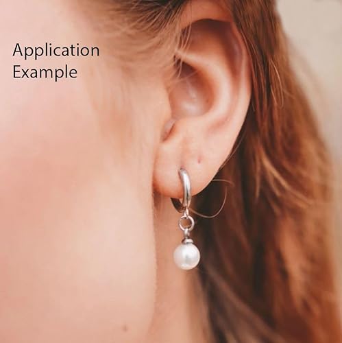 Miniatura 4 de Adabele - 20 ganchos redondos dorados hipoalergénicos resistentes al deslustre de 0.55 pulgadas (0.551 in), ganchos para aretes de 0.118 in, cierre