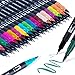 Filzstifte Pinselstifte Brush Pen Fineliner - APOGO 36 Farben Dual Brush Pen Set Weihnachtsdeko Für Kalender 2022, Familienplaner 2022, Manga, Aquarellfarben, Scrapbooking, Malbücher, Handlettering