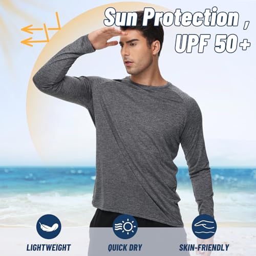 3 Pack Long Sleeve Shirts for Men - Quick Dry Moisture Wicking UV Sun Protection T-Shirts for Fishing Workout Athletic Gym by LalaHooK - Used condition - Image 2
