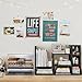 NUTIKAS Desk Shelves Desktop Orgnizer Shlef - Black Office Organization for Top of Desk Organizers and Accessories Corner Bookshelf Table Top Shelving Small Hutch Decorations for Office