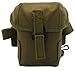 Olive Drab Korean Army Style Ammo Pouch - 7 x 4.5 x 2.5, Canvas Pistol Belt Attachment Pouch
